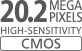 20,2 megapixeles CMOS-érzékelő