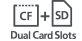 CF+SD dupla kártyanyílás