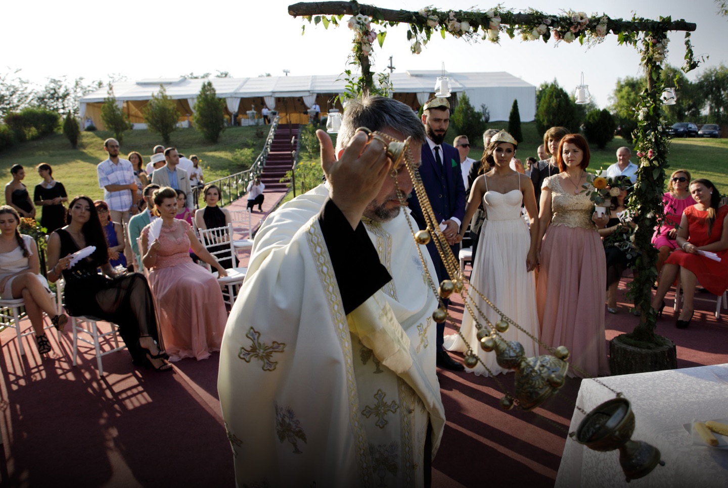 Romanian outdoor wedding ceremony